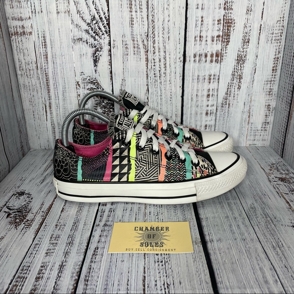Converse All Star Neon Tribal Print Sneakers Retired Print - Picture 3 of 12
